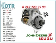 Стартер John deere 225c 1-81100-338-1
